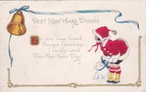 New Year Young Girl With Dog 1925