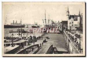 Old Postcard Antwerpen Het Steen into Aanlegplaats