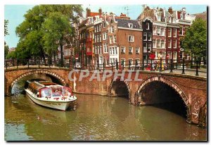 Modern Postcard Holland Amsterdam The Keizersgracht Regullersgracht bei den s...
