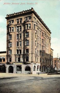 MILLIKIN NATIONAL BANK DECATUR ILLINOIS POSTCARD (c. 1910)