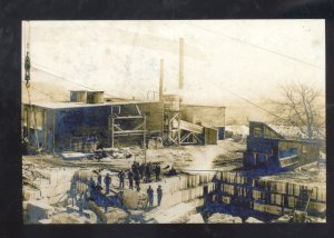 REAL PHOTO CARTHAGE MISSOURI LIMESTONE QUARRY WORKERS MO. POSTCAQRD COPY