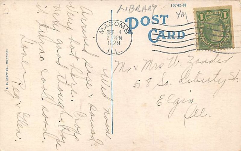 Public Library Macomb IL USA Postcard