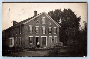 Bentonsport Iowa IA Postcard RPPC Photo House Building 1908 Posted Antique