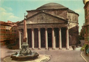 Italy the pantheon postcard street view