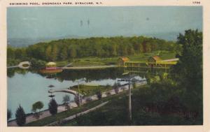 Swimming Pool at Onondaga Park - Syracuse NY, New York - pm 1940 - WB