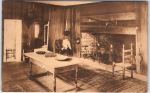 Postcard - Ancient Hall of Kitchen, Hyland House - Guilford, Connecticut