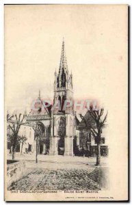 Cadillac sur Garonne Old Postcard Church of St. Martin