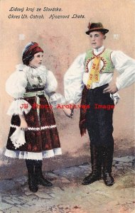 Czech Republic, Hroznova Lhota, Couple in Native Folklore Costume