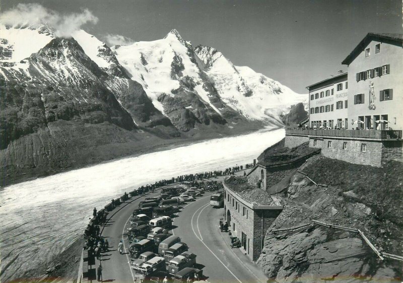 Extra size 15x21cm postcard Schnellgaststatte Franz Josef Haus mit Grossglockner