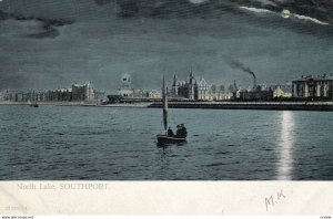 SOUTHPORT, UK, 1900-10s ; North Lake at night