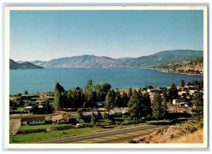 c1970's Scene of River Houses Buildings at Peachland B.C. Canada Postcard