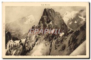 Old Postcard The Alps Meije Pic Gaspard shooting in amount Meije Orientale