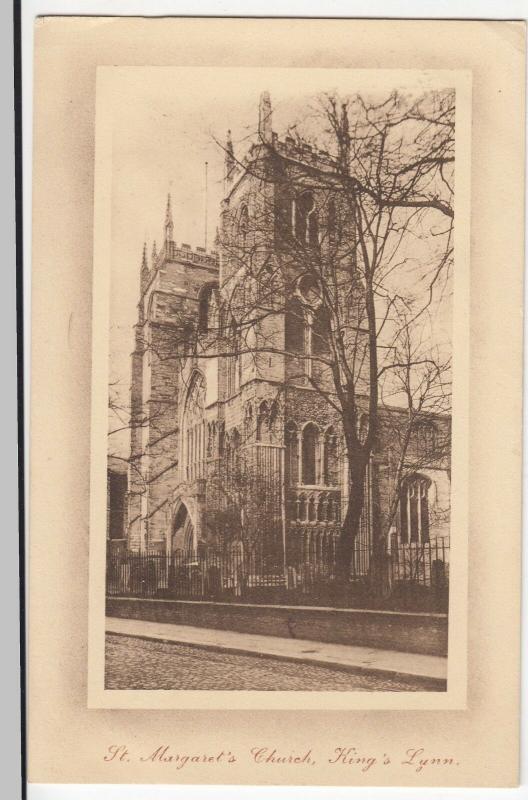 Norfolk; St Margaret's Church, King's Lynn PPC, 1912 To Miss Robbins, Ilford 