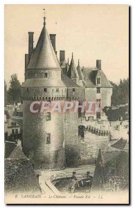 Old Postcard Langeais Chateau frontage is