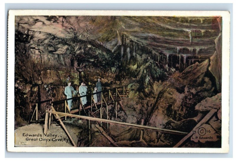 Vintage Edwards Valley Great Onyx Cave KY Postcard P220E