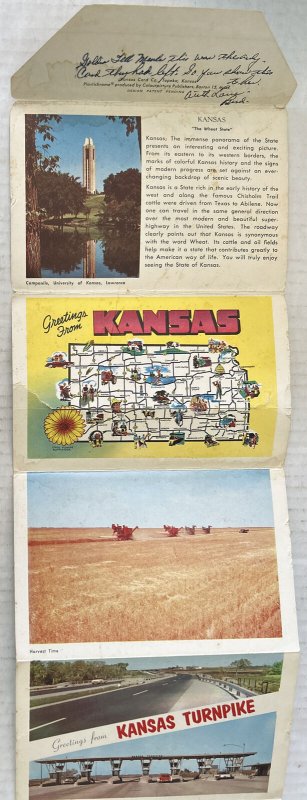 Kansas 12 Postcard Souvenir Folder