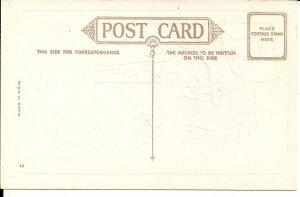 SANTA CLAUS Going Down Chimny, Xmas, ca.1910 Full Moon, Icy Tree, Embossed