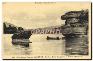 Old Postcard Entree Basins of Doubs Rock of Cap and Hercules Table