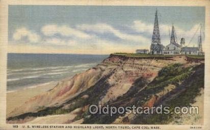 Wireless Station and Highland light, North Turbo, Cape Cod MA USA Lighthouse ...