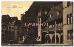 Colmar - Kaufhaus mit Schwenibrunnen Old Postcard