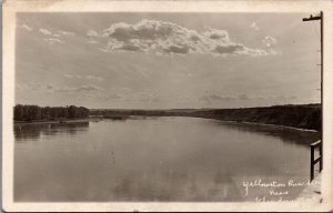 USA Yellowstone River Scene Near Glendive Montana Vintage RPPC C008