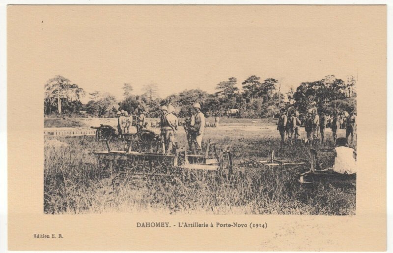 Benin; Dahomey, Artillery At Porto Novo, 1914 PPC, By ER, Unused, c 1920's