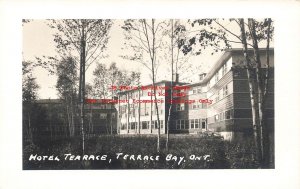 Canada, Ontario, Terrace Bay, RPPC, Terrace Hotel, Side View, Photo