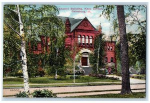 Alumni Building Knox College Front View Galesburg Illinois IL Antique Postcard