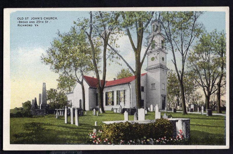 Virginia RICHMOND Old St. John's Church, Broad and 25th Street - WB