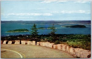 Mt Dessert Island ME-Maine, Bar Harbor & Porcupine Island, Mtn. Highway Postcard