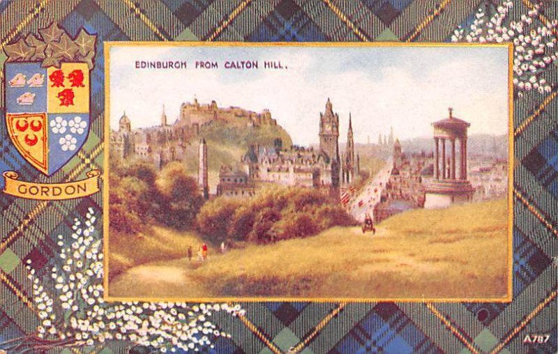 Edinburgh from Calton Hill Scotland, UK Writing on back 