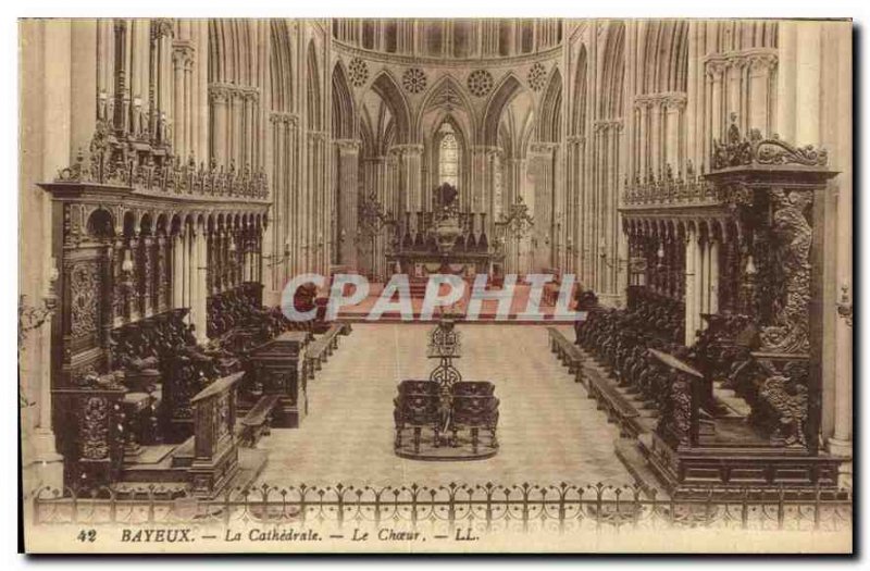 Old Postcard Bayeux Cathedral Choir