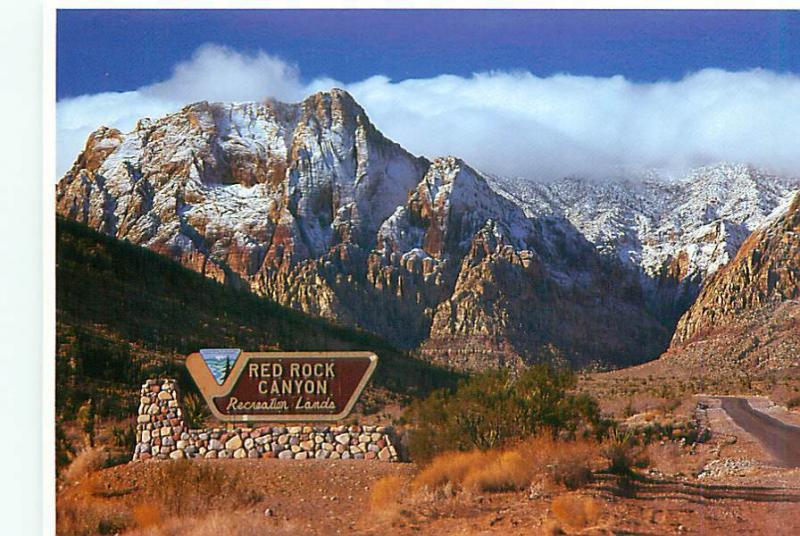 Old Vintage Postcards Red Rock Canyon Sign # 2445A