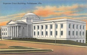 TALLAHASSEE, Florida FL  SUPREME COURT BUILDING  ca1940's Tichnor Linen Postcard