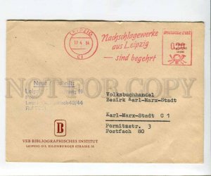 290495 EAST GERMANY GDR 1964 year Leipzig library Postage meter COVER