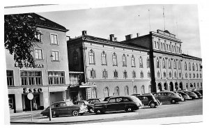 Postcard Rppc Hotellet Frimurarehotellet Jönköping Elite Stora Esso Vtg Cars