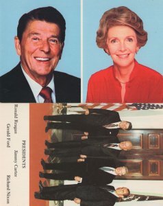 US Presidents Ronald Reagan Richard Nixon Gerald Ford 2x Postcard s