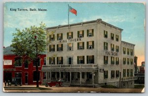 King Tavern  Bath   Maine   Postcard  1919