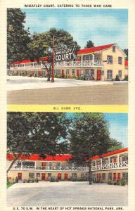 Hot Springs Arkansas Wheatley Court Multiview Antique Postcard K35937