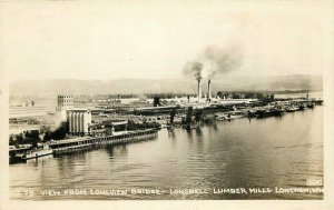 Bridge Lumber Mill Longview Washington 1920s Photo Postcard Washington 20-2861