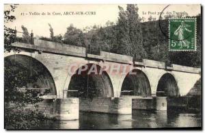 Old Postcard Arcy Sur Cure Cury Vallee pres bridge tunnel