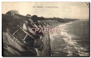 Old Postcard Biarritz La Cote des Basques