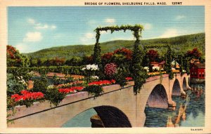 Massachusetts Shelburne Falls Bridge Of Flowers Curteich