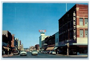 1960 Down Front Street Center Retail Business Section Mankato Minnesota Postcard