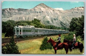 Vintage Railroad Train Locomotive Postcard - Burlington Route