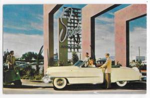 The Sands Las Vegas Nevada 50’s Cadillac Convertible Front Entrance Postcard