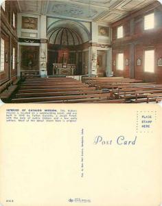 Interior of Cataldo Mission, Idaho. ID, Chrome