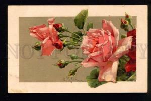 3046895 Pink ROSES w/ Buds by C. KLEIN vintage GOM 1402 PC