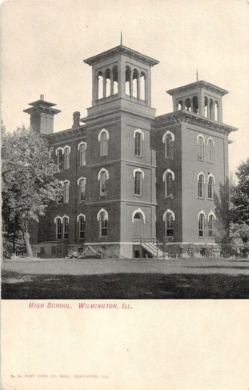 F56/ Wilmington Illinois Postcard c1910 High School Building