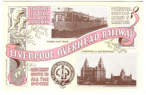 Three Car Train, Waterfront, Liverpool Overhead Railway, England